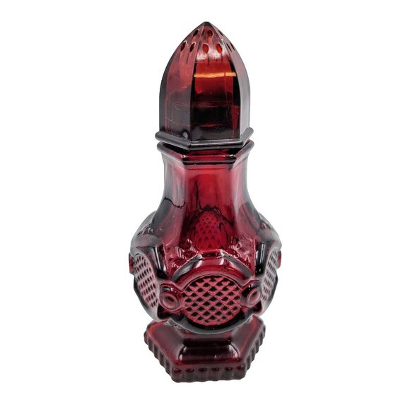 Avon Cape Cod Ruby Red Dish Collection Salt Or Pepper Shaker Vintage Read - Picture 1 of 10